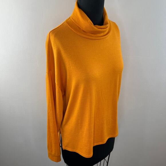 WILFRED Free Orange S Top Rayon Turtleneck Long Sleeves Pullover Regular Fit - Picture 4 of 9